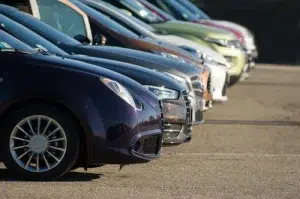 Group of cars all belonging to different car insurance groups.